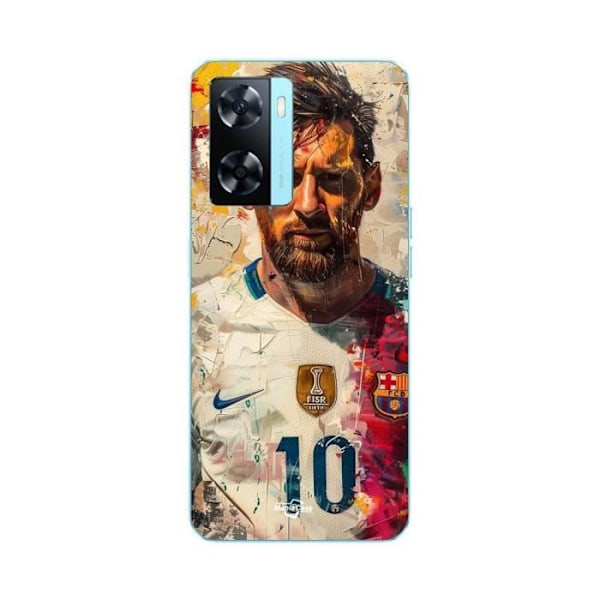 Coque - Maniacase - A57s - Svart - Mjuk - Sportig stil - Messi Barcelona Argentina