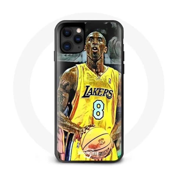 Cover - Maniacase - Iphone 11 - Blød - Sort - Motif Kobe Bryant
