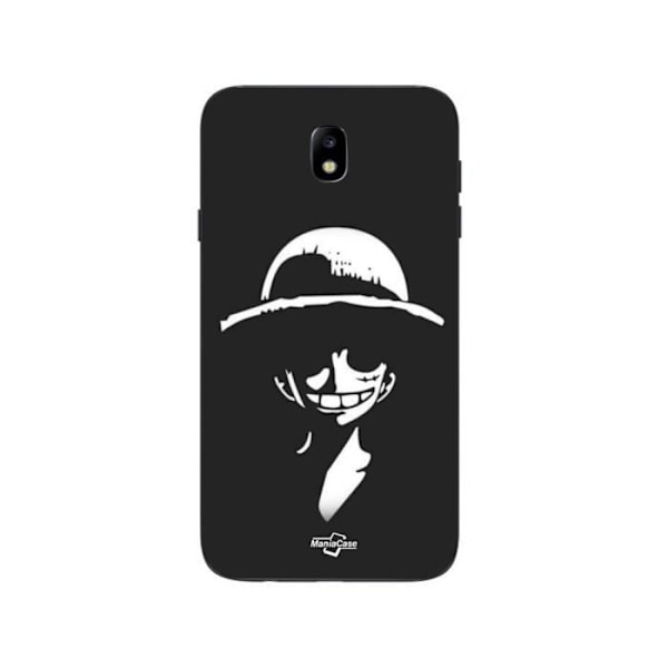 Coque Samsung Galaxy j7 2018 Monkey D. Luffy svart och vit Maniacase