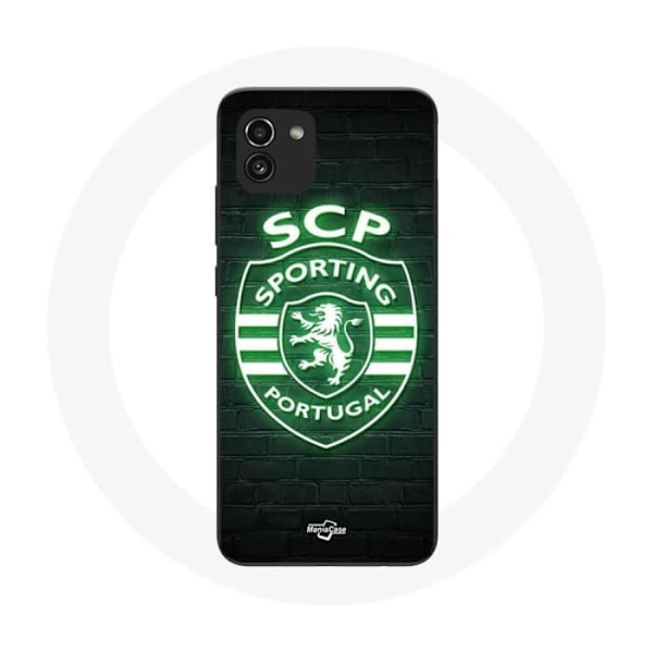 Coque - maniacase - Samsung Galaxy A03 - Svart - Mjuk - Luminös Sporting Portugal Svart