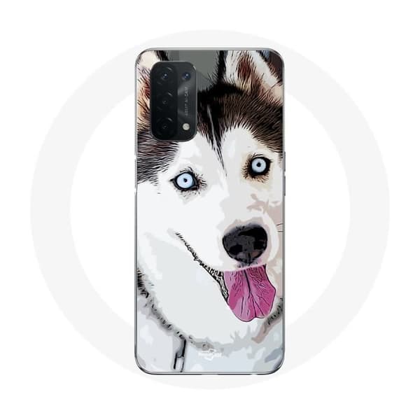 Coque - Husky - Oppo A54 5G - Blød - Beskyttelse - Sibirisk Hvid Vit