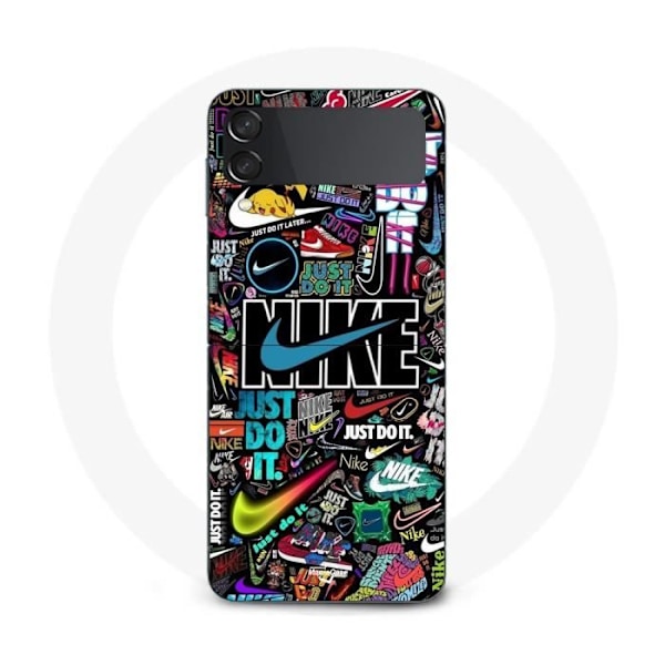 Coque - Nike - Galaxy Z Flip3 - Färgglad - Mjuk - Pikachu och Goku mönster Färgad