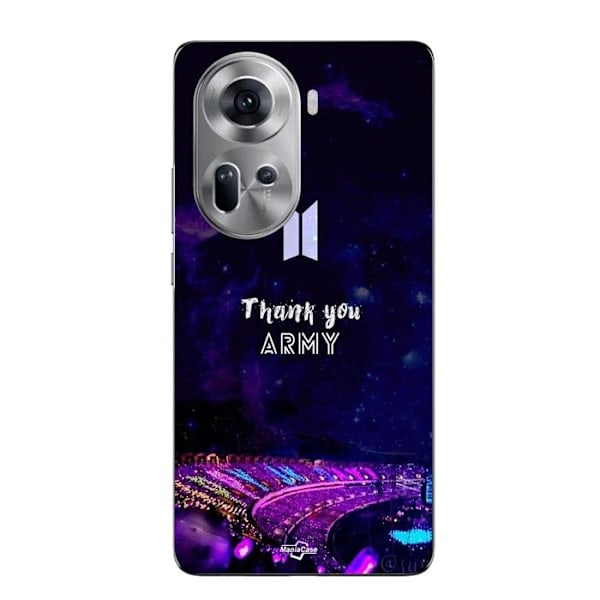 Coque för Oppo Reno 11 5g BTS armégrupp BTS kung av K-pop Maniacase Svart