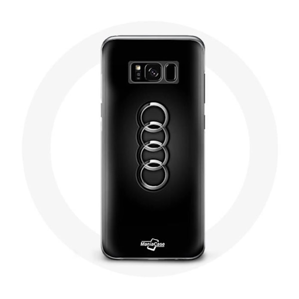 Coque för Samsung Galaxy S8 plus Audi-logotyp navkapsel svart bakgrund