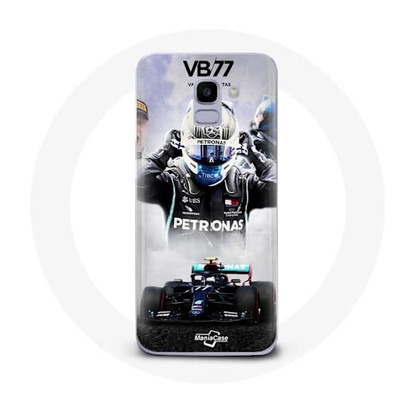 Coque för Samsung Galaxy J6 2018 Formel 1 Valtteri Bottas F1-förare Svart