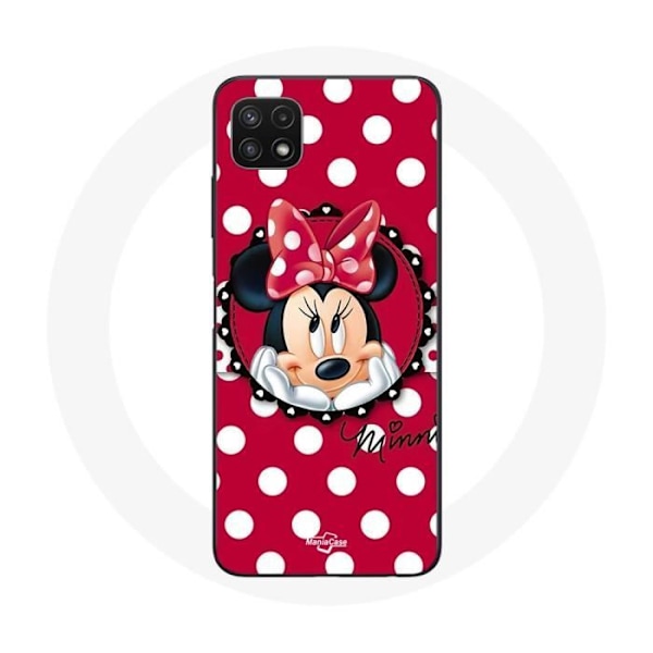 Coque - Maniacase - Samsung Galaxy A22 5G - Minnie Mouse - Röd - Mjuk Svart
