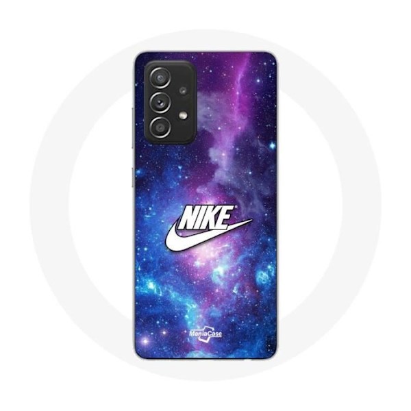Coque - Nike - Samsung Galaxy A52 - Vit Logotyp - Färgglatt Utrymme - Flexibel Vit, Färgrik Rymd
