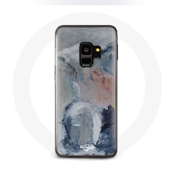 Kuori - Samsung - Galaxy S9 Plus - Pehmeä - Harmaa - Abstrakti pinta Grå