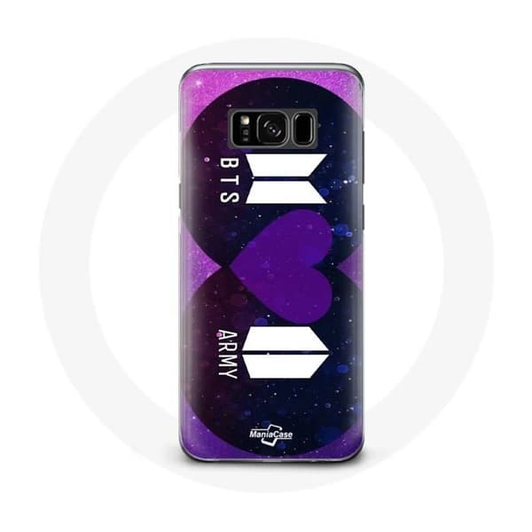 Coque - BTS - Samsung Galaxy S8 Plus - Sort Silikone - ARMY Logo - Stødbeskyttelse Svart