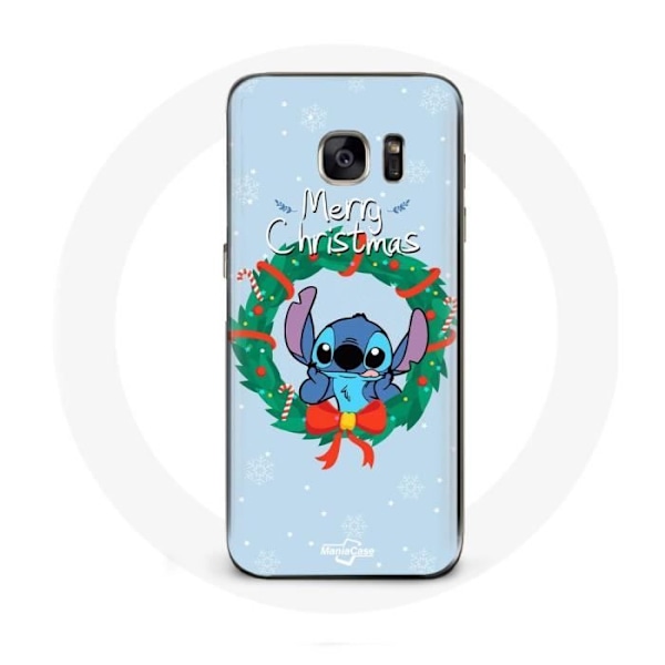 Coque för Samsung Galaxy S6 Edge Stitch snö glad jul blå