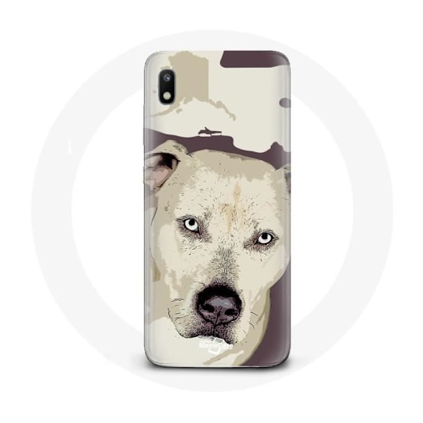 Coque för Samsung Galaxy A10 Vit Pitbull Hund