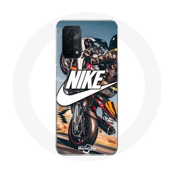 Coque - Maniacase - Oppo A74 5G - Nike-logotyp - Vit - Mjuk Vit