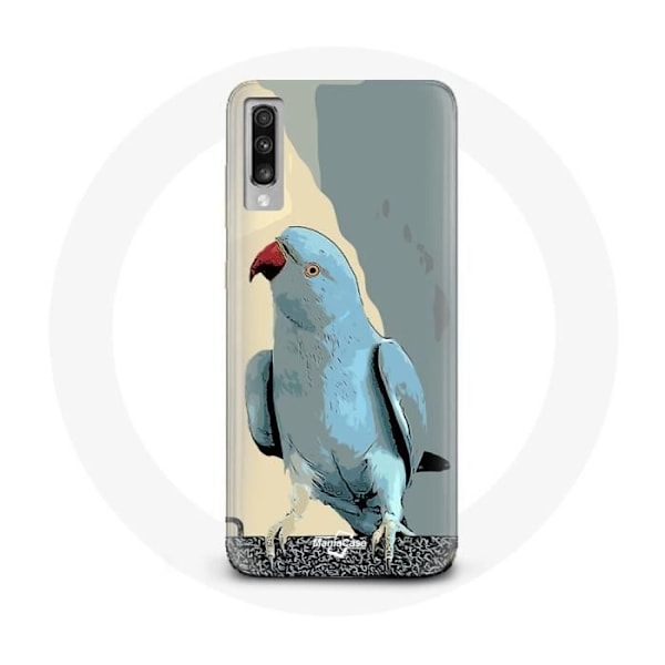 Coque - Samsung - Galaxy A70 - Blød - Papegøjer - Blå Blå