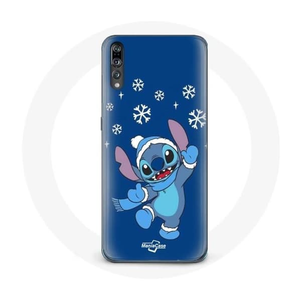 Coque - Huawei - P20 - Blød - Syntetisk - Sne Stitch Jul Blå