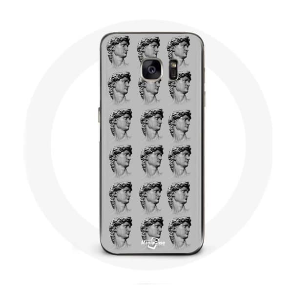 Coque pour Samsung Galaxy S6 edge Statue fond gris