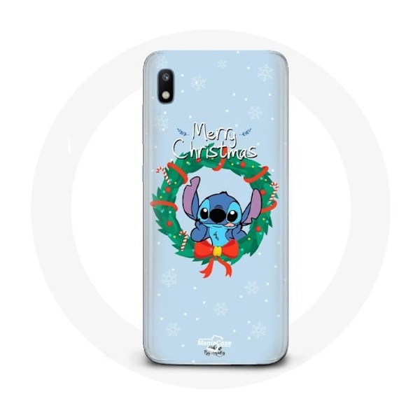 Coque för Samsung Galaxy A10 Stitch snö glad jul blå