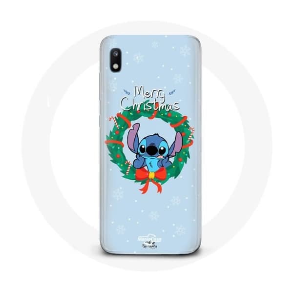 Coque Samsung Galaxy A10 Stitch lumi снежный Рождество синяя