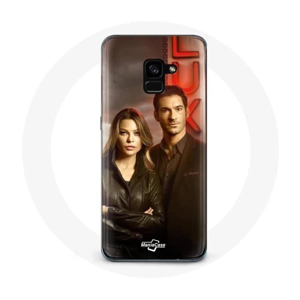 Coque pour Samsung Galaxy A8 Plus Chloe Decker et Lucifer Morningstar