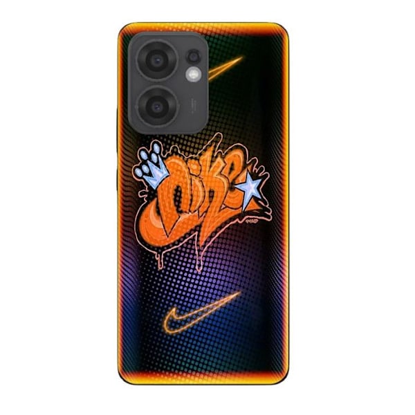 Coque Maniacase för Oppo Reno 13F Nike just do it orange Svart