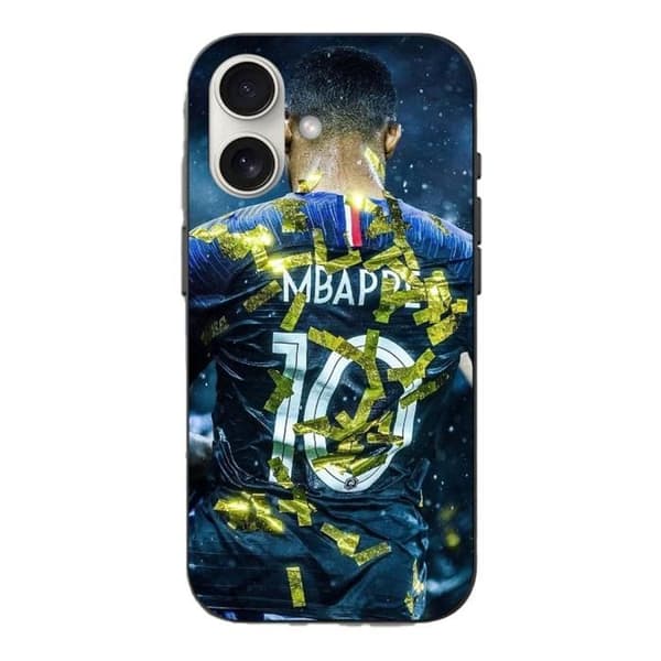 iPhone 16 - Kylian Mbappe - PSG - Pehmeä - Sininen - Unisex