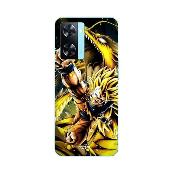 Coque för Oppo A57s 4G - Maniacase - Son Goku Super Saiyan SSJ3 - Mjuk - Svart - Daglig skydd