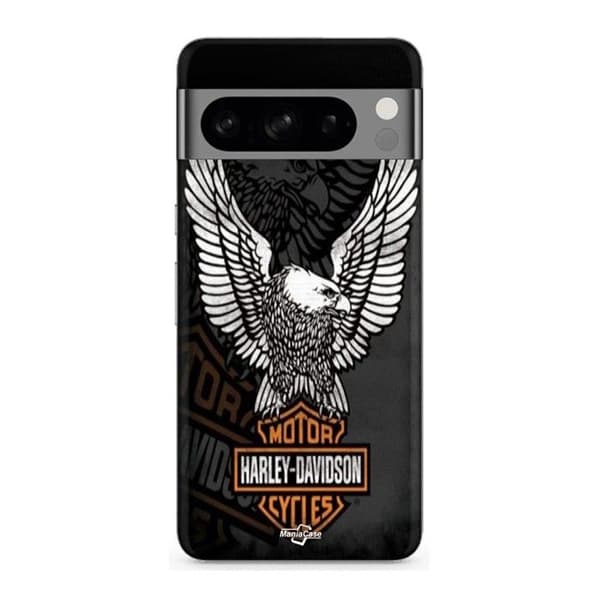 Skal för Google Pixel 8 Pro harley-davidson-mini-affisch-logotyp-örnen svart