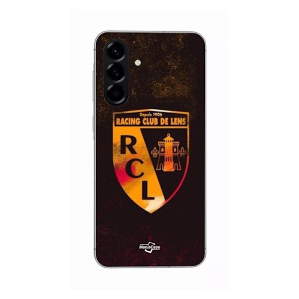 Coque - Maniacase - Galaxy A56 - Silikon - Mjuk - rcl objektiv orange svart bakgrund Svart
