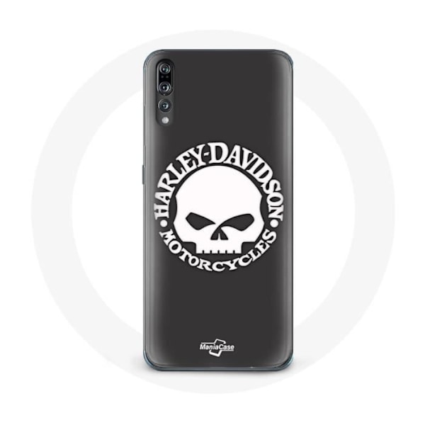 Coque för Huawei P20 Pro - Harley Davidson - Döskalle - Mjuk - Svart - Skydd