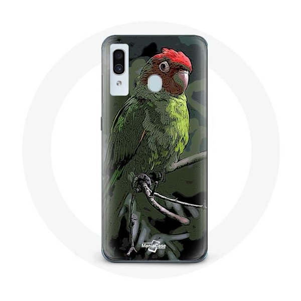 Coque för Samsung Galaxy A20e Pionus Röd Grön