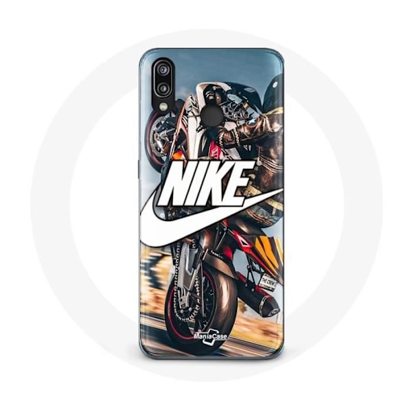 Coque - Nike - Huawei P20 Lite - Mjuk - Vit - Mönster Motocykelhjul Vit