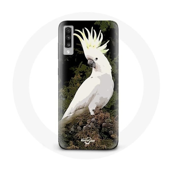 Skydd för Samsung Galaxy A50 Kakadu Papegojor Vita på trädet