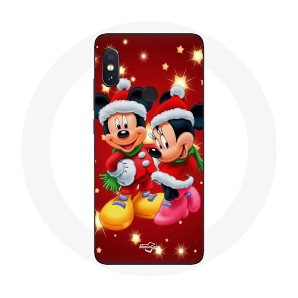Skydd för Xiaomi Redmi Note 5 AI Dual Camera Mickey Mouse och Minnie Mouse på juldagen