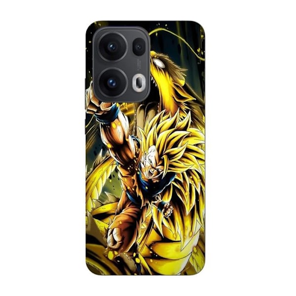Coque Maniacase För Oppo Reno 13 Pro 5G Son Goku Super Saiyan SSJ3 Drakattacke Svart