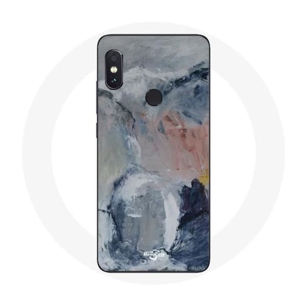 Skal - MANIACASE - Xiaomi Redmi Note 5 AI Dual Camera - Flexibel - Grå - Abstrakt textur Grå