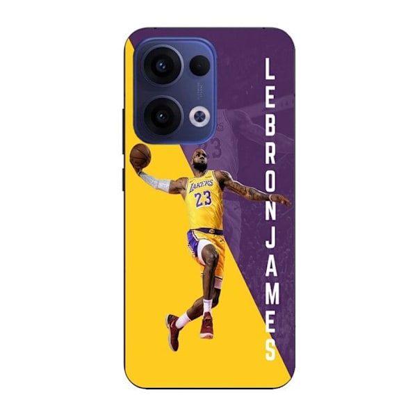 Telefonfodral - Maniacase - Oppo Reno 13 5G - Silikon - Mjuk - LeBron James Lakers Svart