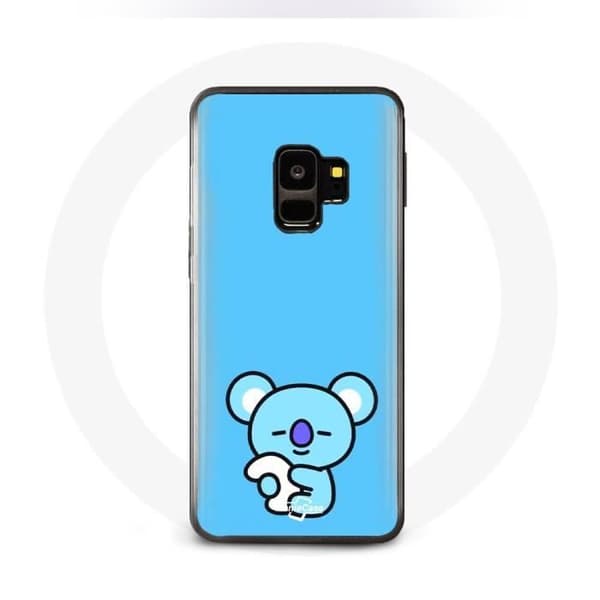 Cover til Samsung Galaxy S9 Plus Bangtan BTS BT21 Koya RM Blå Baggrund
