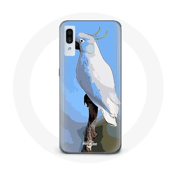 Skydd för Samsung Galaxy A40 Kakadu Vita Papegojor Fåglar