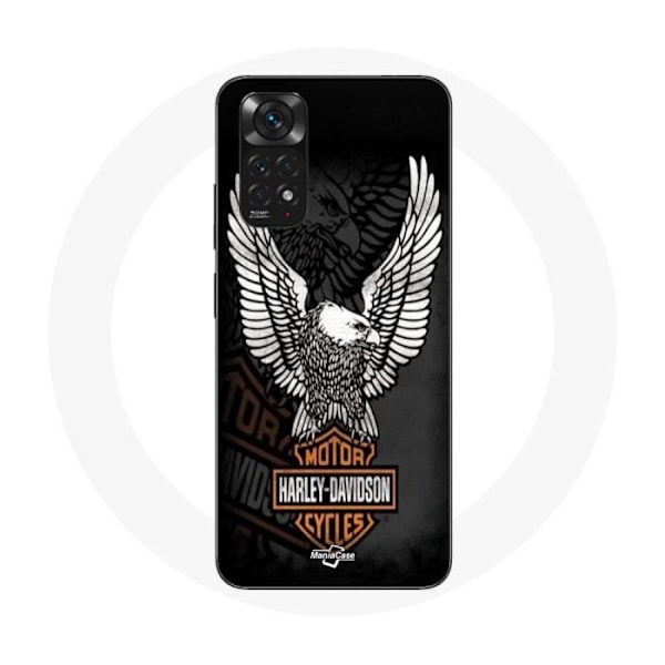 Coque - Harley Davidson - Xiaomi Redmi Note 11 4G - Mjuk - Svart - Örnlogotyp