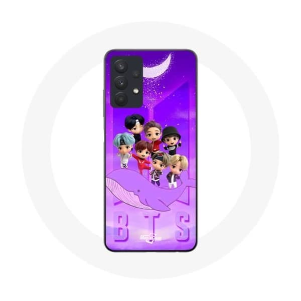Coque - BTS - Samsung Galaxy A32 5G - TinyTAN Animaatio - Pehmeä - Sekä