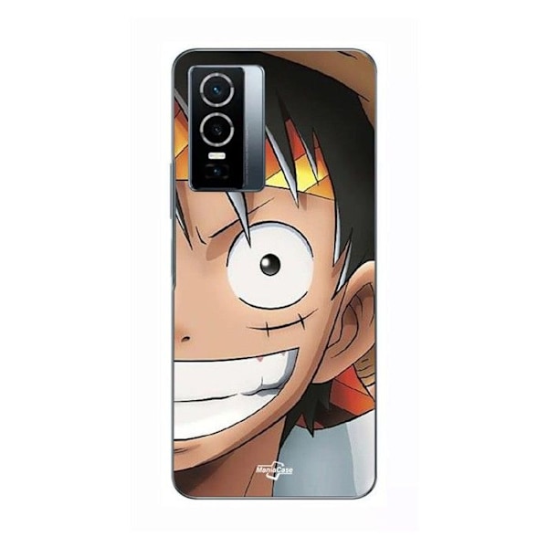 Coque för Vivo Y76 5G Monkey D. Luffy One Piece Manga anime Maniacase SVART