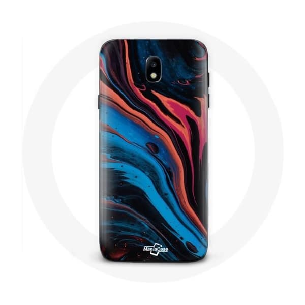 Cover til Samsung Galaxy S4 Abstrakt tekstur blå sort rød