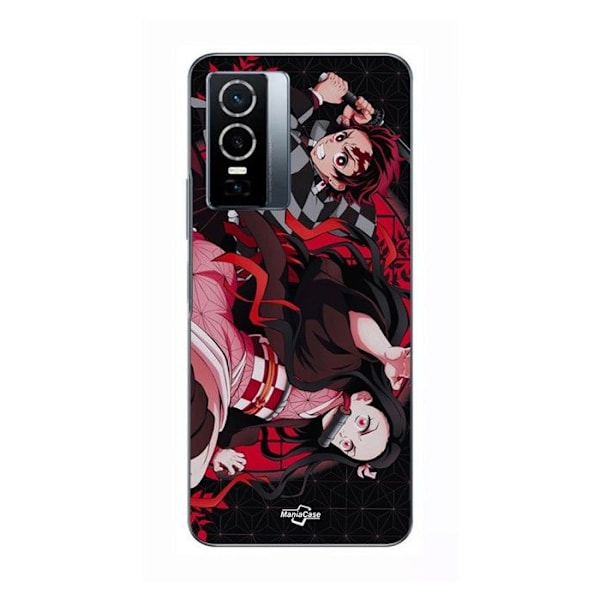Coque För Vivo Y76 5G demon slayer tanjiro nezuko attack combat Maniacase SVART