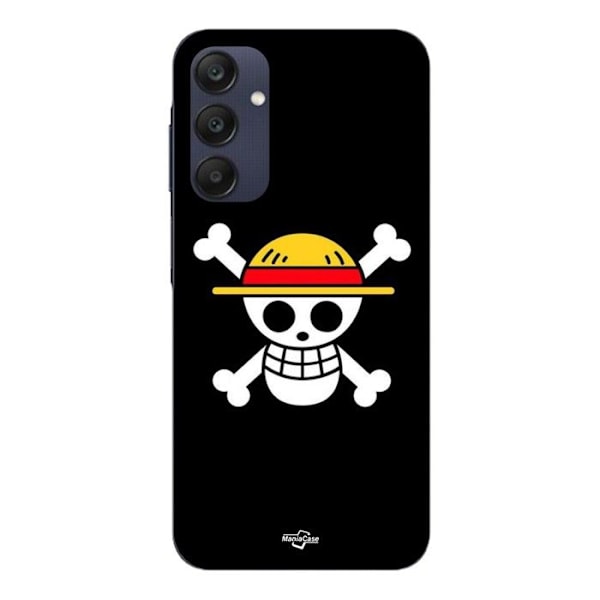 Coque - Maniacase - Samsung Galaxy A25 - Drapeau One Piece - Souple - Noir