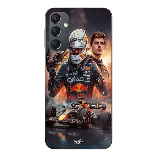 Coque - Maniacase - Samsung Galaxy A24 - F1 Art Bakgrund - Mjuk - Svart