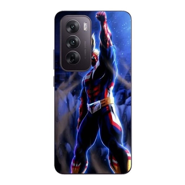 Telefonfodral - Maniacase - Oppo Reno 12 5G - Silikon - Mjuk - My Hero Academia Svart