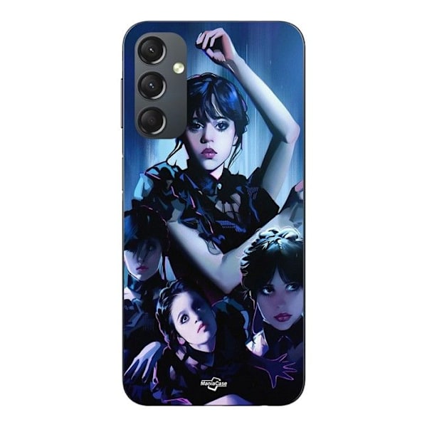 Coque - Maniacase - Samsung Galaxy A24 - Mercredi Addams - Mjuk - Svart