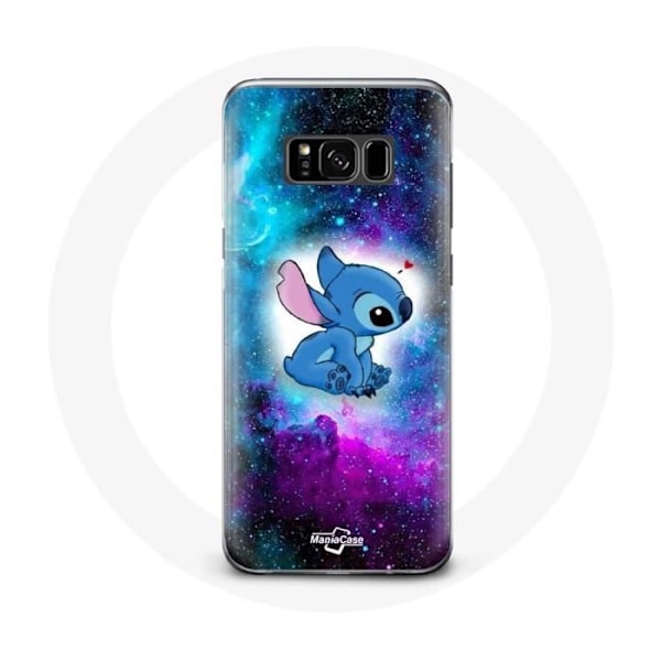 Coque - Maniacase - Samsung Galaxy S8 Plus - Mjuk - Färgglad - Stitch Ohana Citat Rymd Färgad