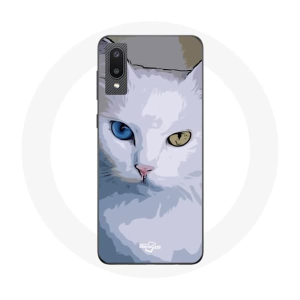 Cover til Samsung Galaxy A02 Tyrkisk med Chat blå øje og gul øje
