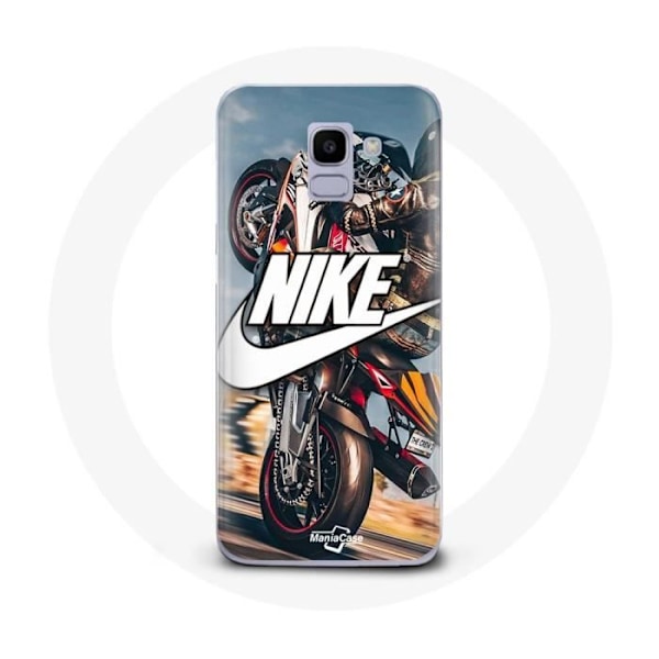 Coque - Maniacase - Samsung Galaxy J6 2018 - Nike-logotyp - Silikon - Mjuk svart