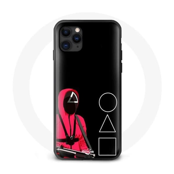 Cover - Maniacase - Iphone 13 Pro - Squid Game - Sort - Blød Svart